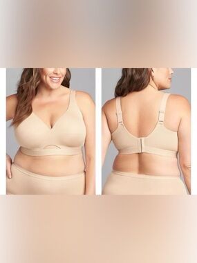 Cacique Beige Underwire Support Bra. Size 38DDD